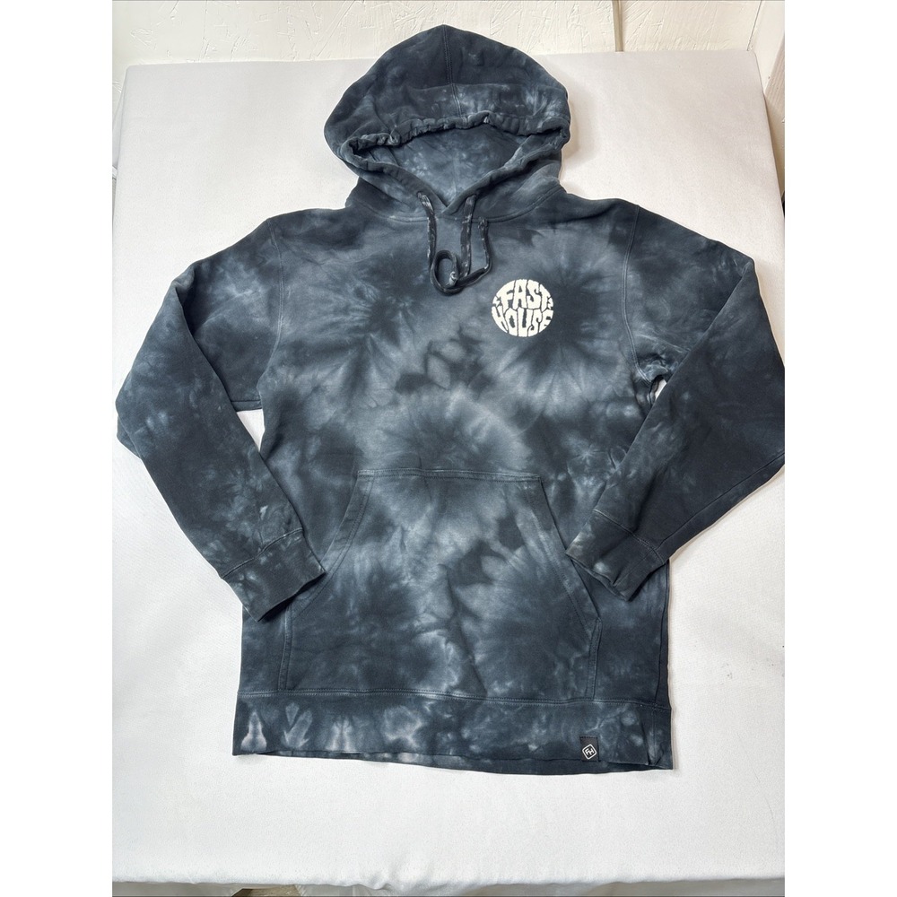 FastHouse Slapper Pullover Blue Tie-dye Size M Hoodie with Pockets